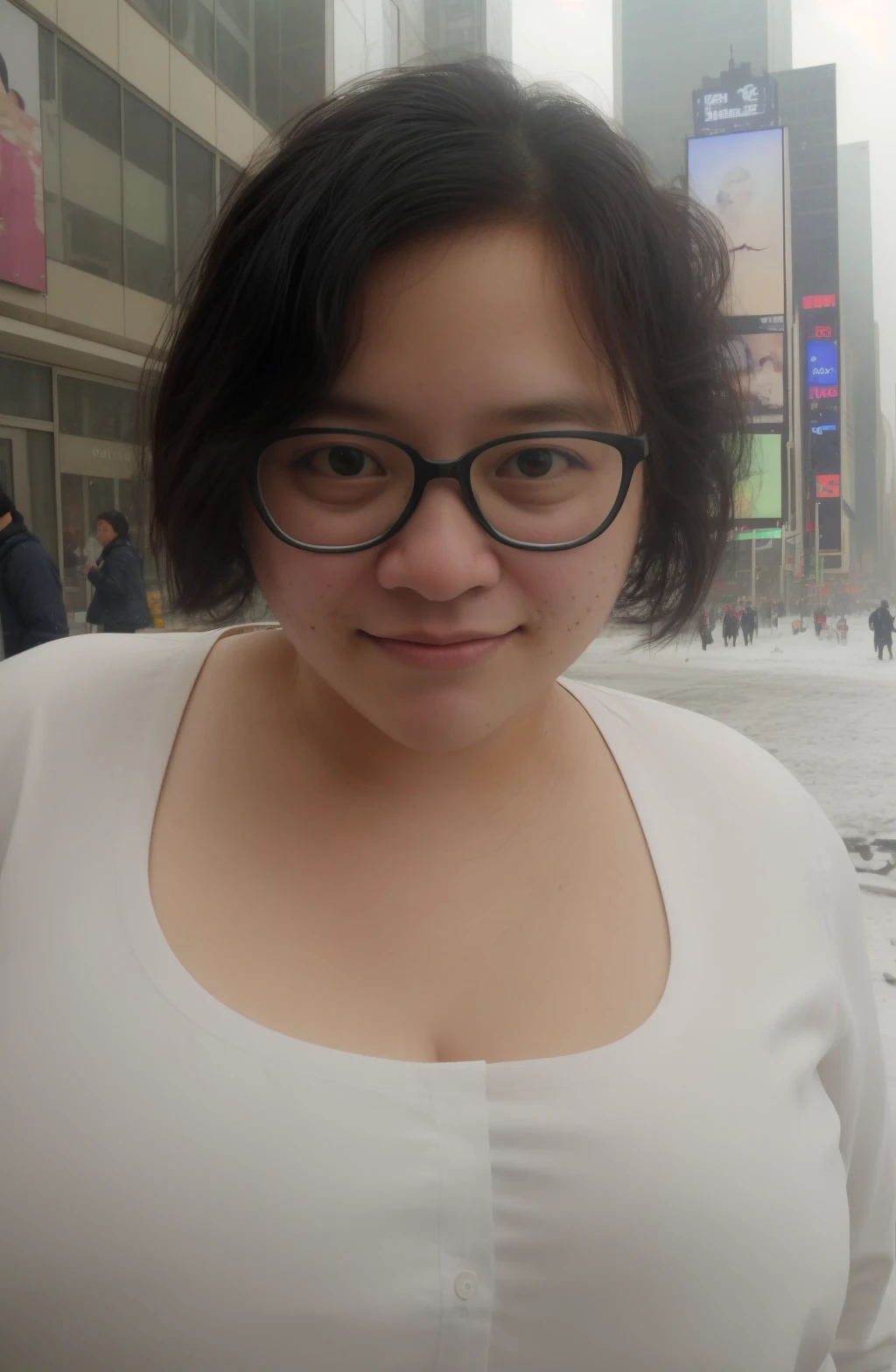 Janine \(Person\), @Janineaam masterpiece, 1girl, glasses, black eyes