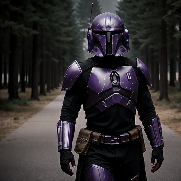 cinematic film still of <lora:Mandalorian Style SD1.5:1.2>
in star wars universe a man in a purple outfit and a helmet on Mandalorian style, shallow depth of field, vignette, highly detailed, high budget, bokeh, cinemascope, moody, epic, gorgeous, film grain, grainy