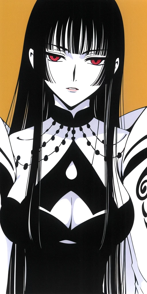 <lora:ichihara_yuukoV1:.7> ichihara_yuuko, huge_breasts, standing, solo, Black_strapless_dress_front_slit_Black_thighhighs_Puffy_detached_sleeves_Cleavage_Hair_ornament_Crescent_necklace, masterpiece, best quality, detailed face, detailed eyes, highres,