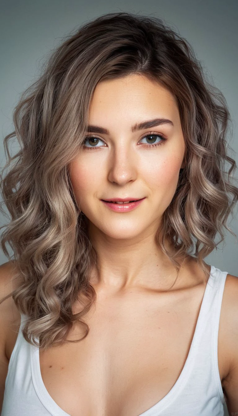 HDR photo of portrait photograph of evaelfie, upper body, wavy hair, flash photograph, high contrast <lora:Eva_Elfie_SDXL:0.8> . High dynamic range, vivid, rich details, clear shadows and highlights, realistic, intense, enhanced contrast, highly detailed