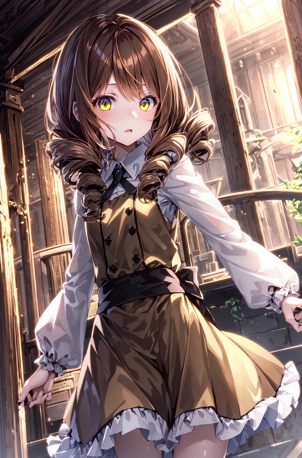 1girl, Warm Brown hair, twin drills hair, Light Yellow eyes
<lora:ryosiosV2:0.6> ryosios