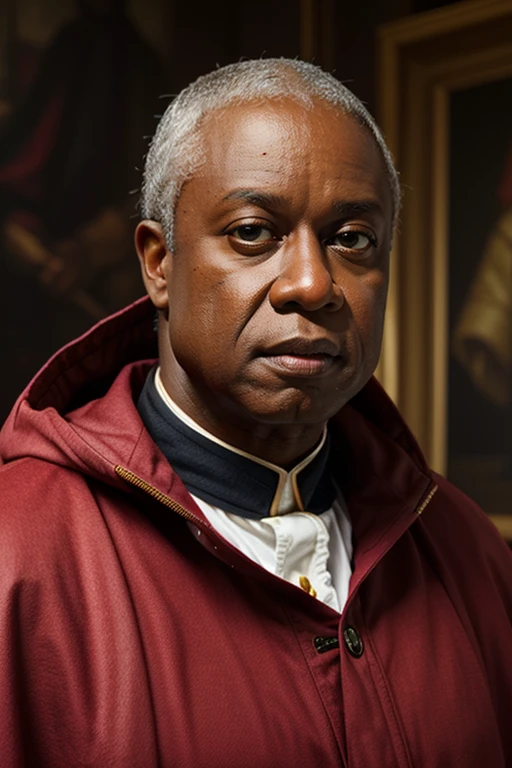 a photo of (em1), a man (wearing pope costume), (simple white background), (focus on face:1.2), (masterpiece:1.2), (photorealistic:1.2), (best quality), (detailed skin:1.2), (intricate details), (8k), (HDR), (cinematic lighting), (sharp focus), (close-up:1.2), (looking at viewer:1.1) <lora:EddieMurphy:1>