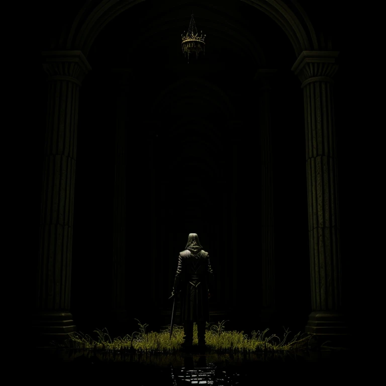 Horror-themed, <lora:carcosa city style SD1.5:1.2>
In an ancient and mysterious city a man standing in a swamp with a sword carcosa city style, Eerie, unsettling, dark, spooky, suspenseful, grim, highly detailed