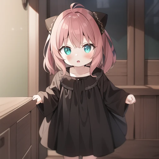 <lora:anya1.5v2.1:1>anyaï¼1Female child,black dress