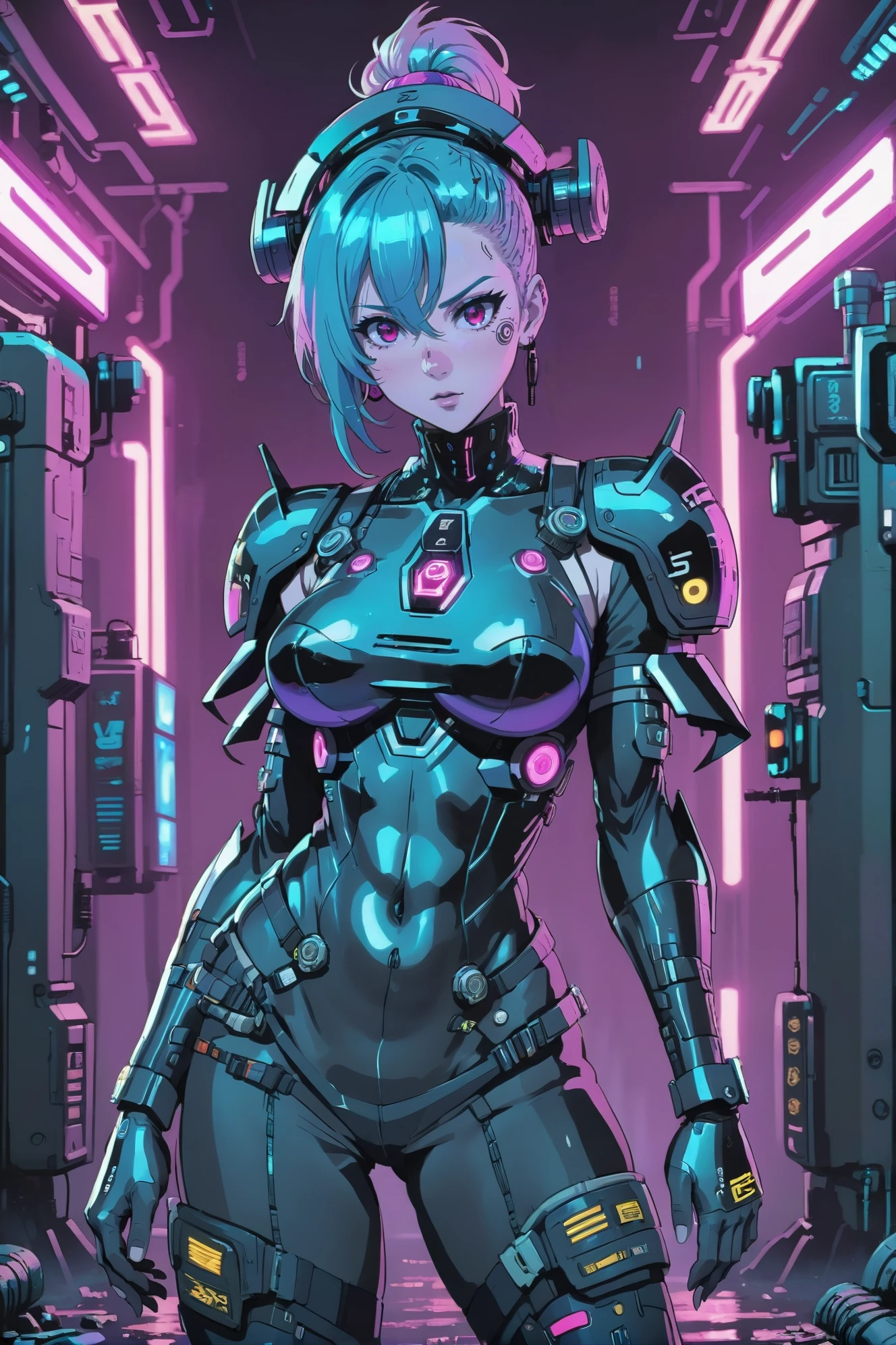 anime style, solid colors, sharp outline, flat shading, cyberpunk, scifi, Floodplain<lora:EnvyBetterHiresFixXL01:0:hr=1><lora:mega2clearXL:1>