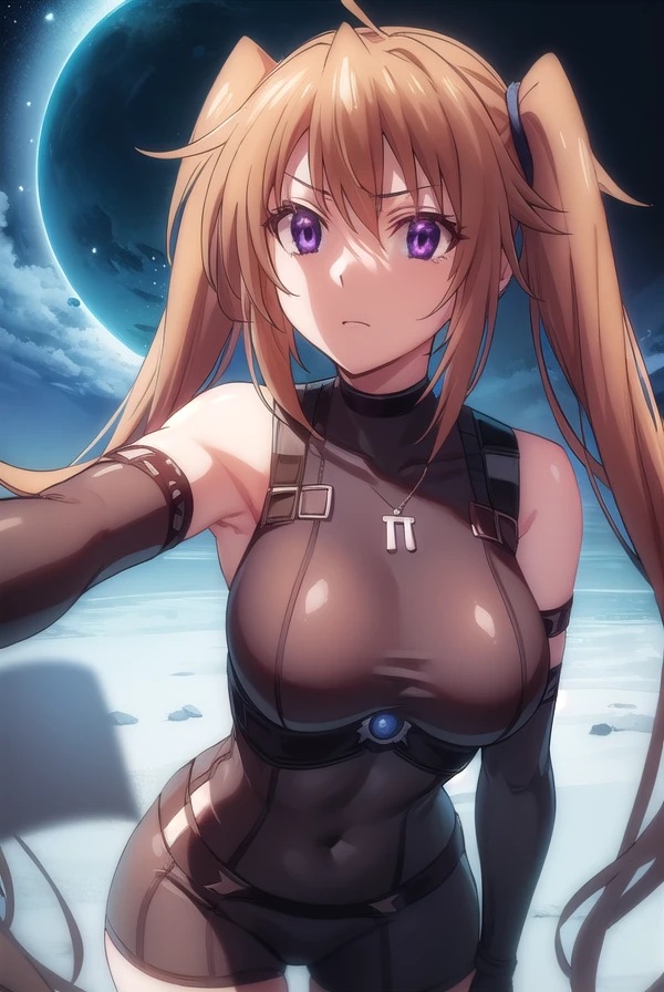 irinashidou, <lora:irina shidou anime s2-lora-nochekaiser:1>,
irina shidou, long hair, brown hair, twintails, (purple eyes:1.1), very long hair, ahoge,
BREAK thighhighs, gloves, bare shoulders, black gloves, elbow gloves, bodysuit, covered navel,
BREAK outdoors, forest, night, sky, clouds, moon, starry sky,
BREAK looking at viewer, (cowboy shot:1.5),
BREAK <lyco:GoodHands-beta2:1>, (masterpiece:1.2), best quality, high resolution, unity 8k wallpaper, (illustration:0.8), (beautiful detailed eyes:1.6), extremely detailed face, perfect lighting, extremely detailed CG, (perfect hands, perfect anatomy),