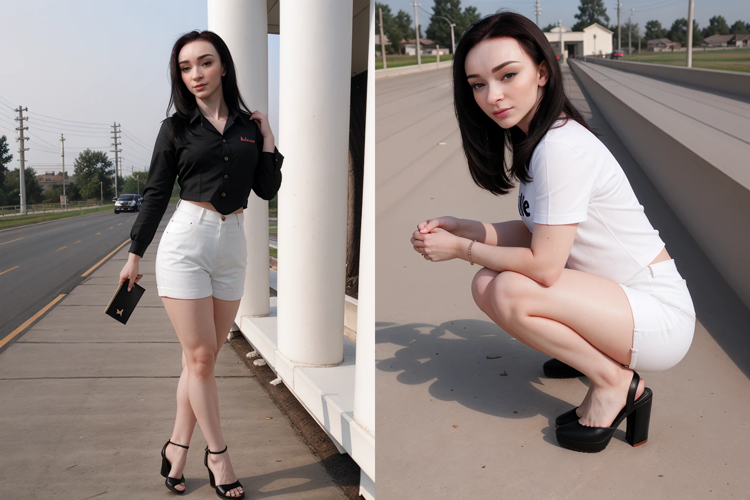 alice03 standing solo wearing little high heels