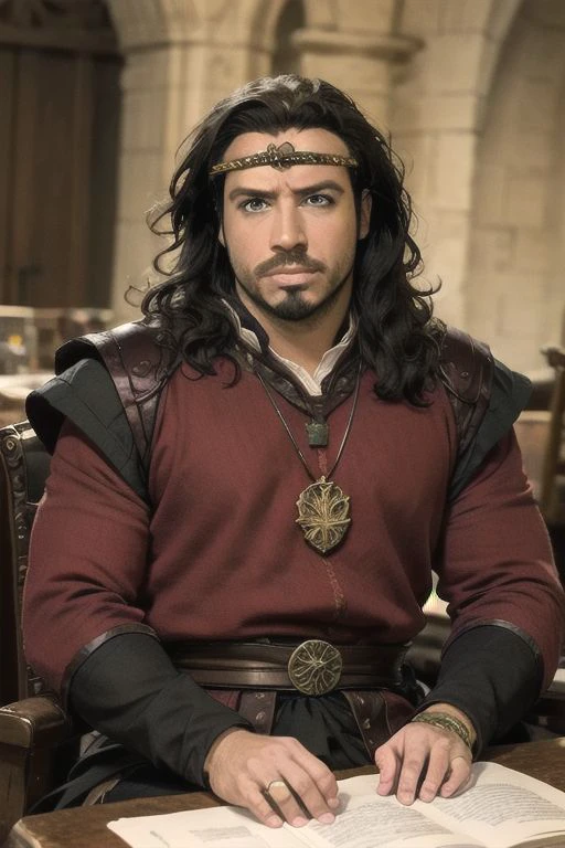 (masterpiece),
1boy, 1man, black beard, black hair, old,
AlexAstier, sitting at a table,
short hair, king arthur, circlet, necklace, long hair,
black beard, short hair, black hair, looking at viewer,
uppder body,
HDR, highly detailed, 32k,
background of a castle
<lora:AlexAstier:0.8>