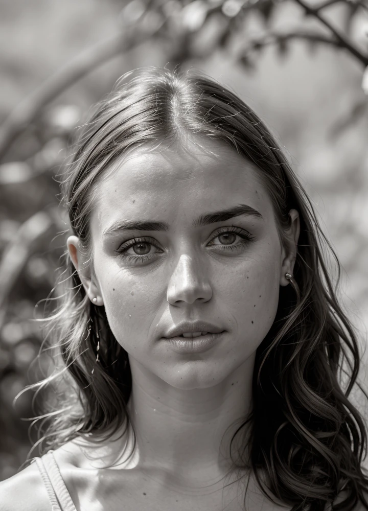 RAW photo of anadearmas-ti , natural lighting, 8k uhd, dslr, soft lighting, high quality, film grain, Fujifilm XT3, by Dorothea Lange