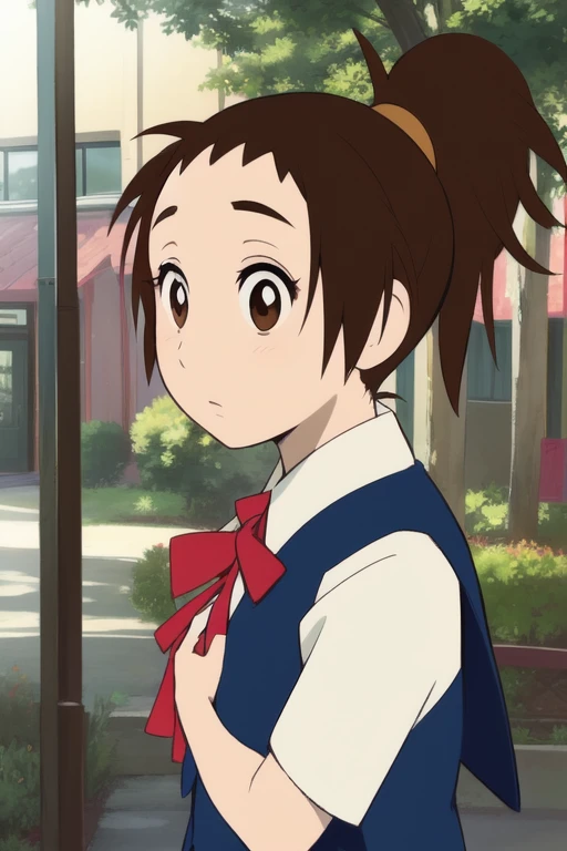 <lora:sakuraimiyuri:1> Yoshioka Haru, school uniform, ponytail, brown eyes, brown hair,
masterpiece, high quality, very_high_resolution, large_filesize, full color,