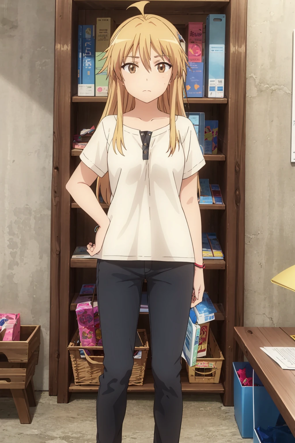 <lora:0 nondagashiya:1>, nondagashiya,shirt,pants,