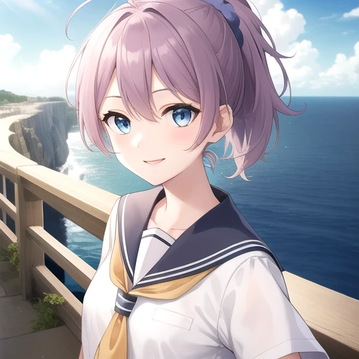 <lora:shino-000004:0.8>,((masterpiece,best quality, detailed)), cowboy shot, (1girl:1.2), solo, (seductive smile:1.3), breasts, standing, looking at viewer, (sea:1.3),(starry sky:1.3) ,