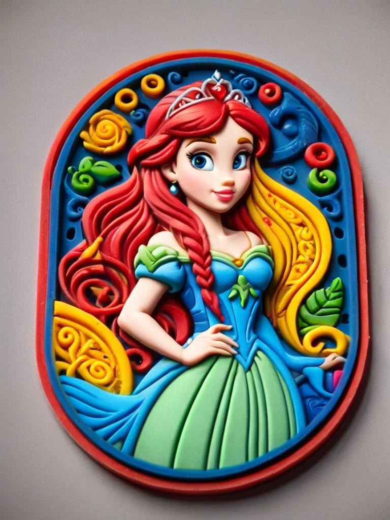 white disney princess <lora:ral-rubberpatch:1> ral-rubberpatch, cutout