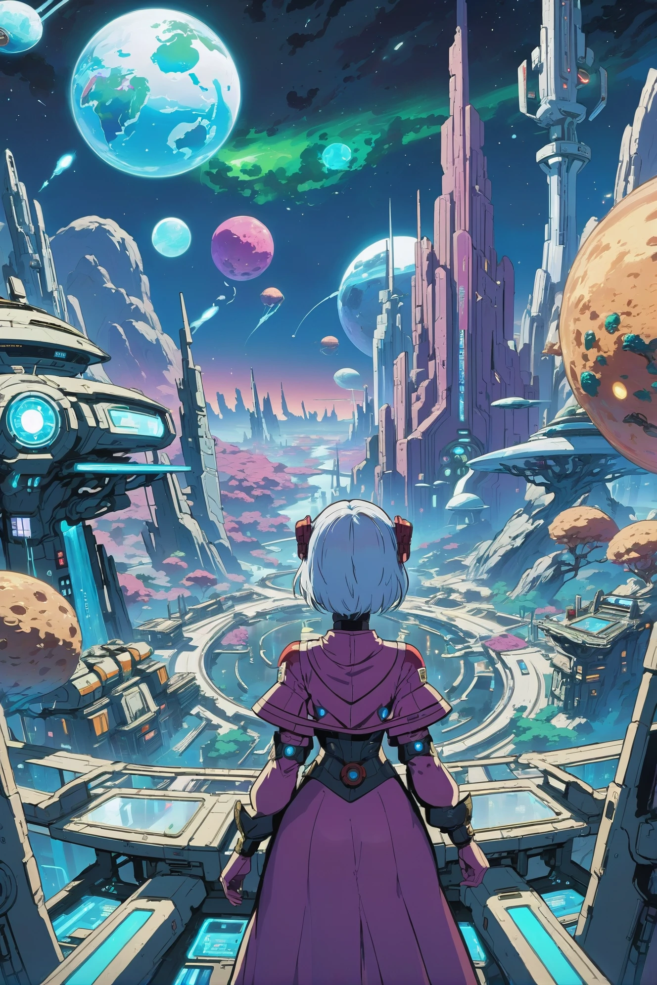 anime style, solid colors, sharp outline, flat shading, fantasy, scifi, wonderous scifi megacity at the end of the multiverse<lora:EnvyBetterHiresFixXL01:0:hr=1><lora:mega2clearXL:0.5>