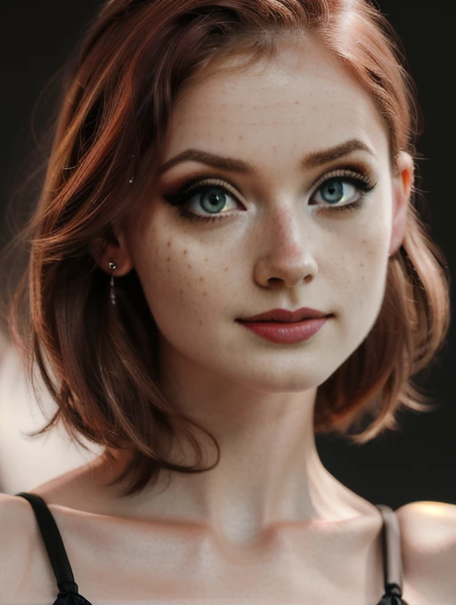 breathtaking photography portrait, professional portrait, ultra detailed eyes, black background, rim light, rembrandt lightning, detailed skin <lora:AlienorV2:1>, masterpiece, award-winning, professional, highly detailed