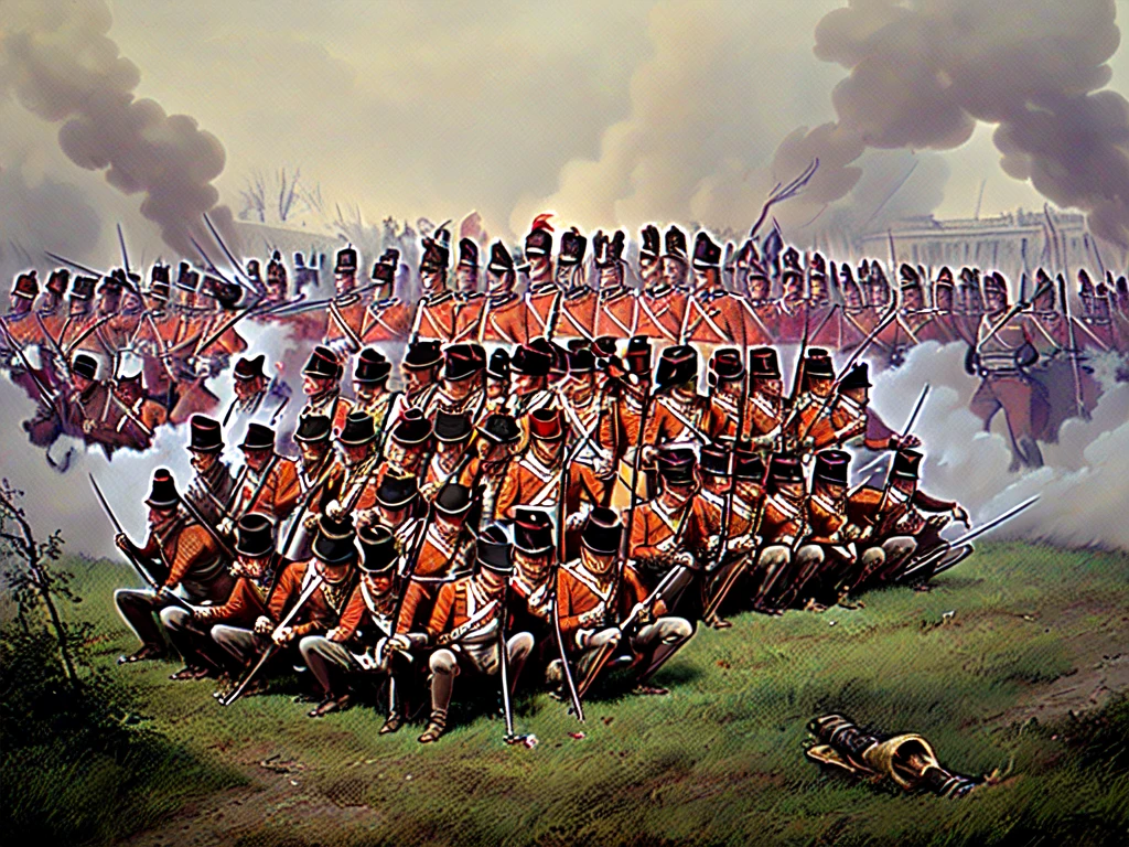 battle, epic, fog of war, redcoats, form square