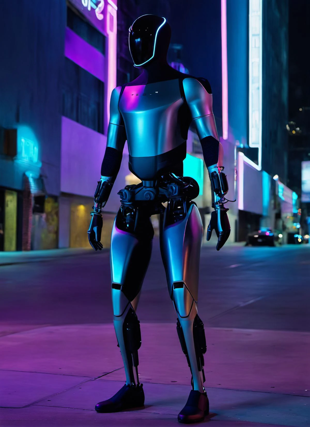 teslabot, gen-2, posing in a high tech cyberpunk city, (slutty|confident|focused|candid|relaxed:1.5) full body shot, masterquality, photograph, high quality, proportional, focused, hyperrealistic                            <lora:teslabot:1> <lora:perfect hands:1>