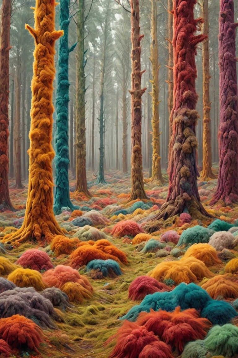 martius_fuzz forest, colorful <lora:Colorful_Fuzzy_Style:1>