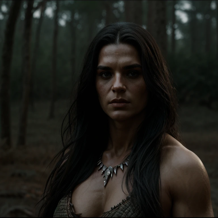 cinematic film still of <lora:Conan the Barbarian SD1.5:1.2>
Conan the Barbarian a woman with a very long hair and a very big face, shallow depth of field, vignette, highly detailed, high budget, bokeh, cinemascope, moody, epic, gorgeous, film grain, grainy