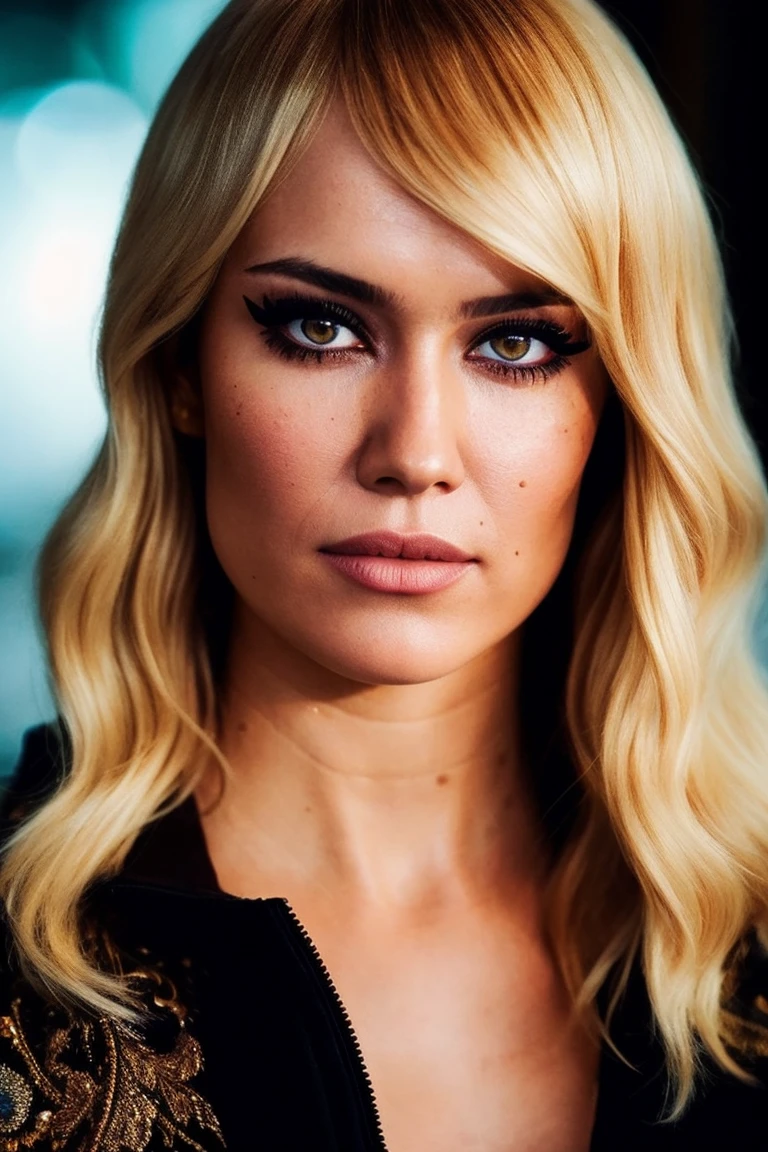 <lora:mondongo_PatriciaConde:1>, ((eyeliner)), blonde, A stunning intricate full color portrait of mndngwmn, epic character composition, by ilya kuvshinov, alessio albi, nina masic, sharp focus, natural lighting, subsurface scattering, f2, 35mm