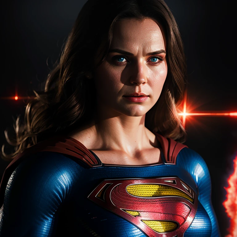 Hyperrealistic art of  <lora:Superman SD1.5:1.2>
Superman a woman in a superman costume with a heat vision of intensified heat coming out from both eyes, Extremely high-resolution details, photographic, realism pushed to extreme, fine texture, incredibly lifelike