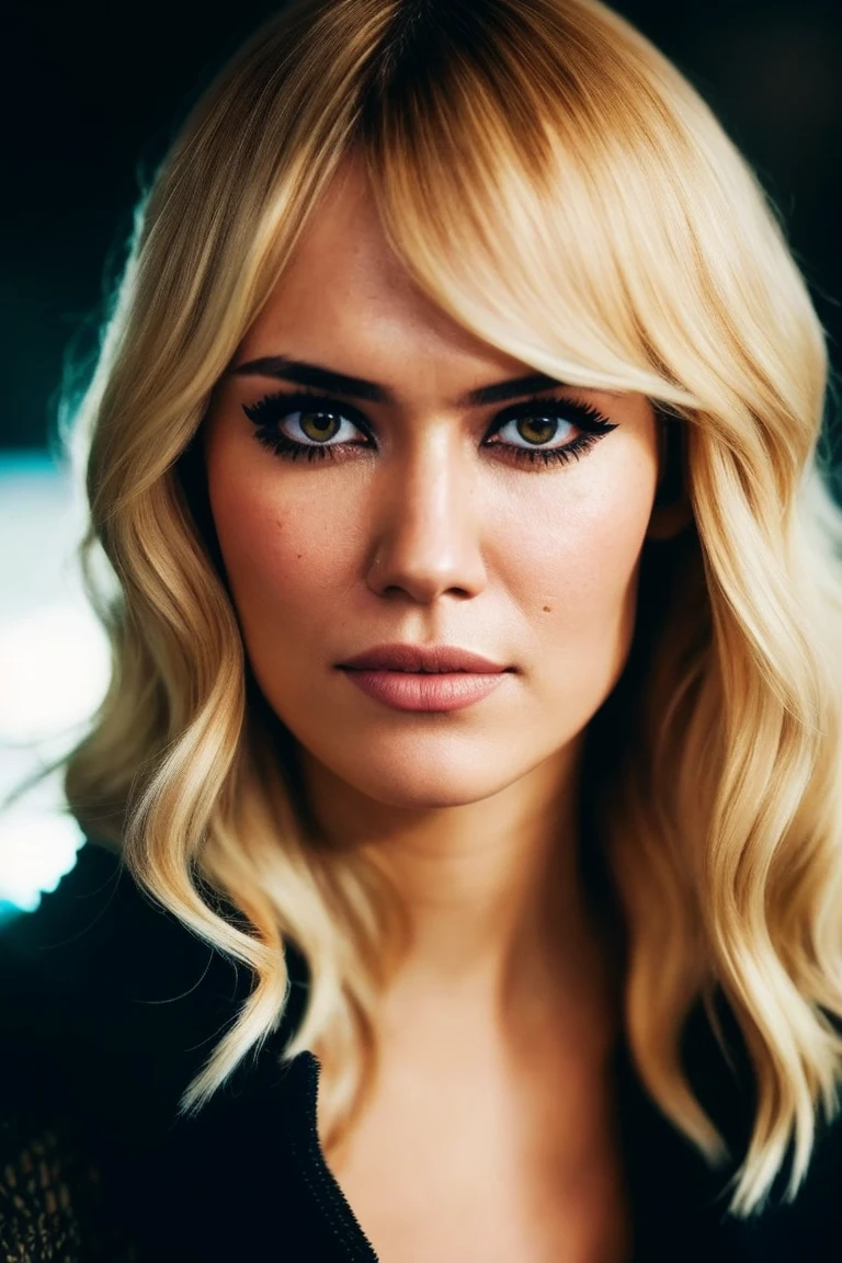 <lora:mondongo_PatriciaConde:1>, ((eyeliner)), blonde, A stunning intricate full color portrait of mndngwmn, epic character composition, by ilya kuvshinov, alessio albi, nina masic, sharp focus, natural lighting, subsurface scattering, f2, 35mm