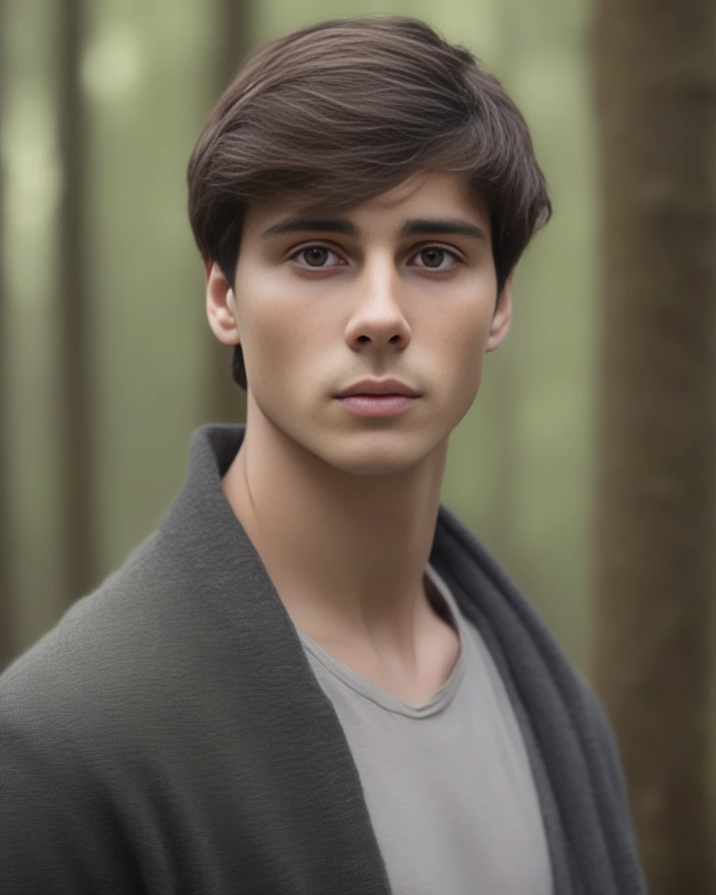 front view shot, portrait,
man,
brown hair, brown eyebrows:1.2,
forest. 
<lora:detailedeyebrows_v0_2:0.8>