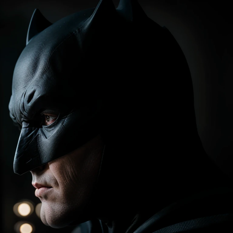 cinematic film still of <lora:Batman 2016 SD1.5:1.2>
batman a man in a batman mask looks down, shallow depth of field, vignette, highly detailed, high budget, bokeh, cinemascope, moody, epic, gorgeous, film grain, grainy