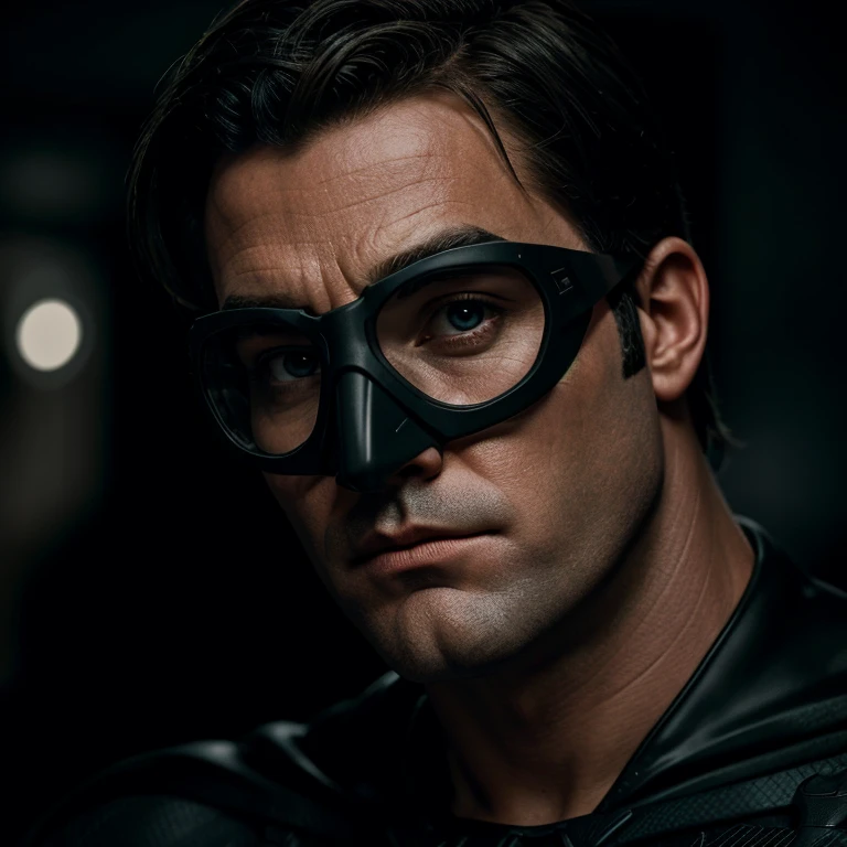 cinematic film still of <lora:Batman 2016 SD1.5:1.2>
batman a man in a batman mask and goggles, shallow depth of field, vignette, highly detailed, high budget, bokeh, cinemascope, moody, epic, gorgeous, film grain, grainy