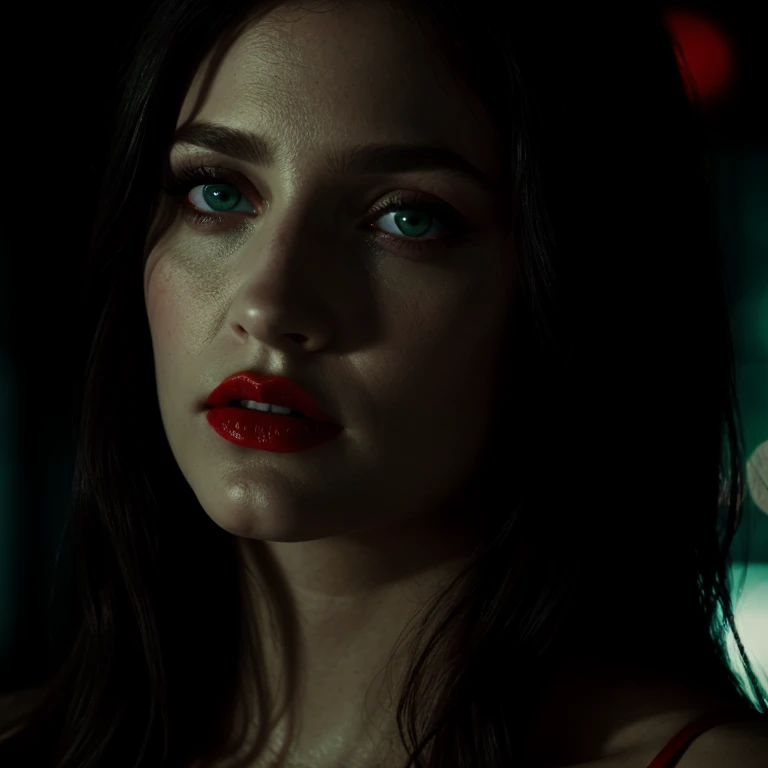 cinematic film still of <lora:Sin City style SD1.5:1.2>
a woman with green eyes and bloody red lips sin city style, shallow depth of field, vignette, highly detailed, high budget, bokeh, cinemascope, moody, epic, gorgeous, film grain, grainy