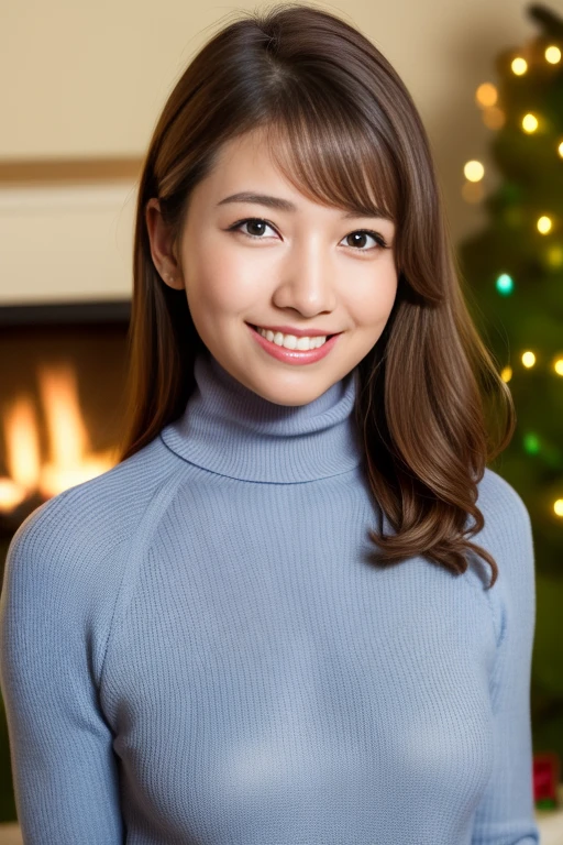 1girl,(wearing a turtleneck sweater),(winter jacket),(RAW photo, best quality), (realistic, photo-realistic:1.4), masterpiece, an extremely delicate and beautiful, extremely detailed, 2k wallpaper, Amazing, finely detail, extremely detailed CG unity 8k wallpaper, ultra-detailed, highres, soft light, beautiful detailed girl, extremely detailed eyes and face, beautiful detailed nose, beautiful detailed eyes,cinematic lighting,snow scenery,fireplace,(christmas tree,christmas decorations:1.2),perfect anatomy,smile,
<lora:mitayurika_lora:0.7>
