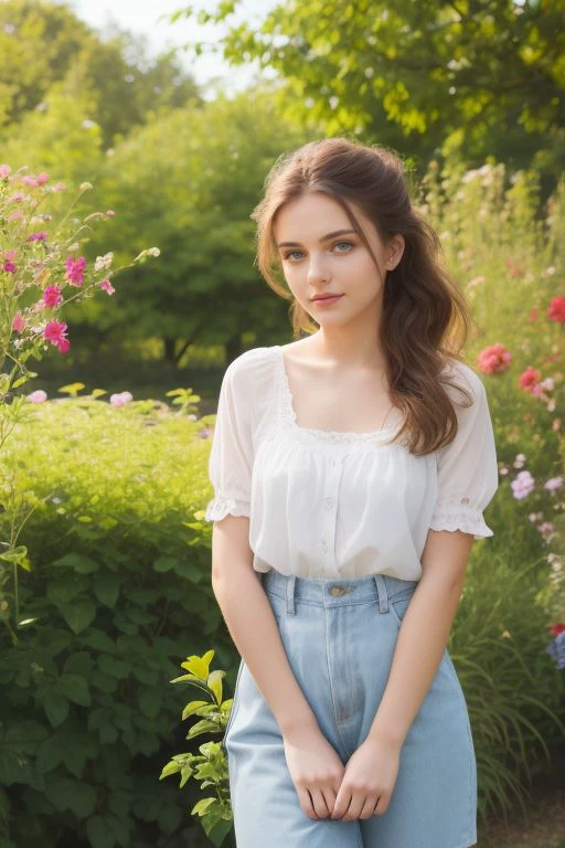 beautiful young girl 20_year_old, outdoors, standing, garden, flower, beautiful view, photography, (matching outfit, matching hairstyle),
natural lighting, (Fujifilm XT3), ((best quality)), realistic, photorealistic, (insanely detailed:1.2),