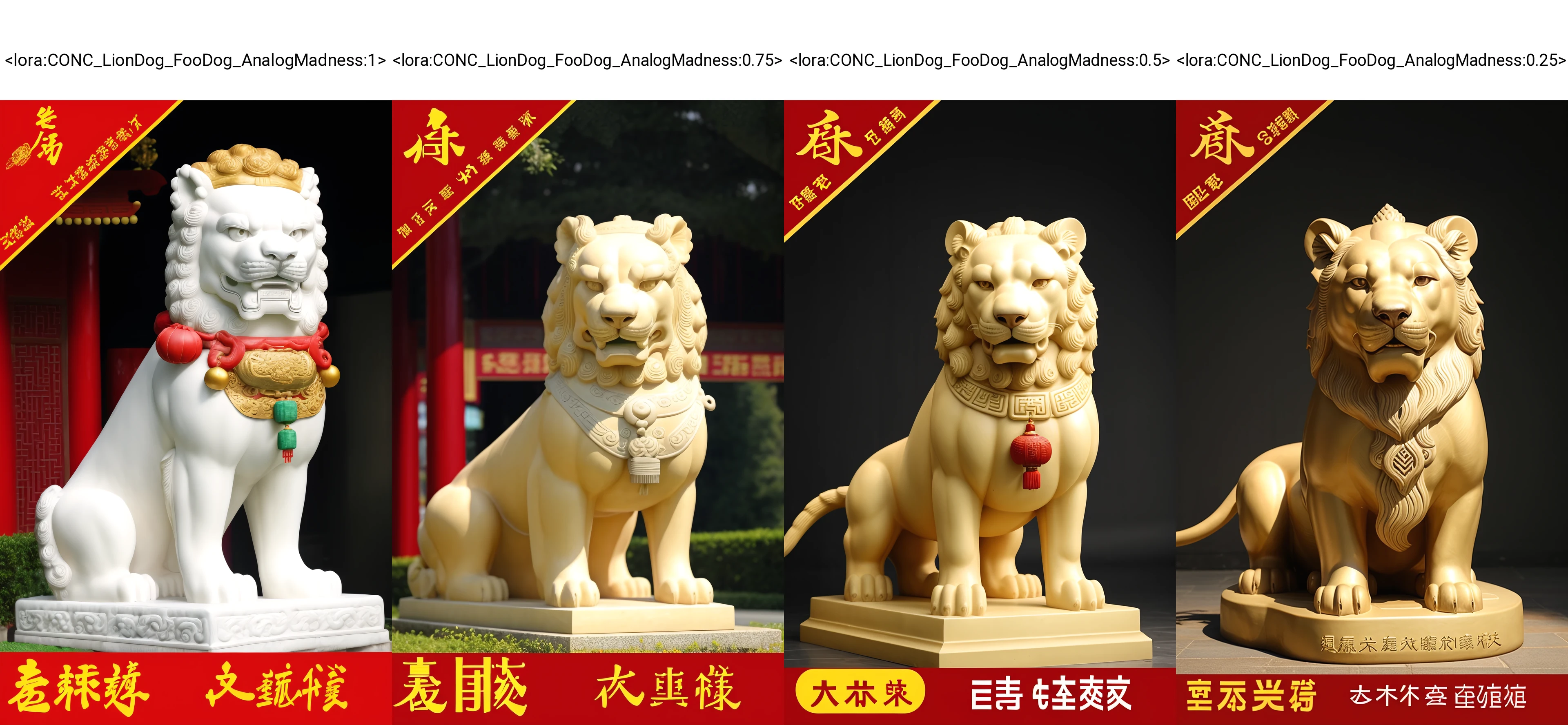 masterpiece, <lora:CONC_LionDog_FooDog_AnalogMadness:1>, realistic, chinese lion dog, statue, green color, paws,