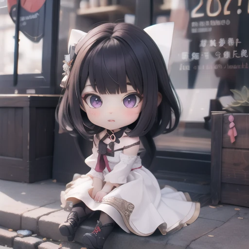 <lora:raiden_shogun-chibi1.5v2:1> chibi, <lora:anya1.5v2.1:0.5>anyaï¼1Female ,white dress