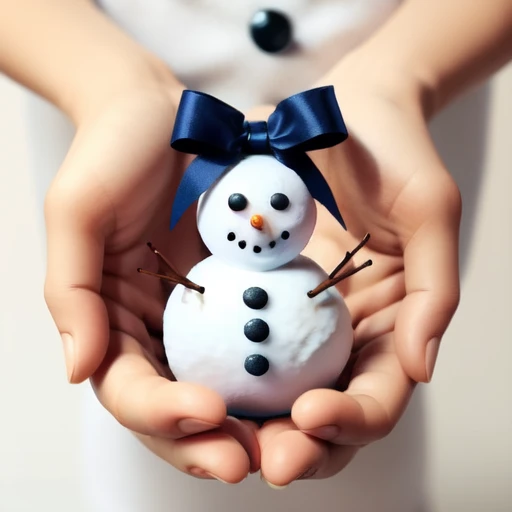 <lora:gift_v1:0.5>, gift, snowman, hand