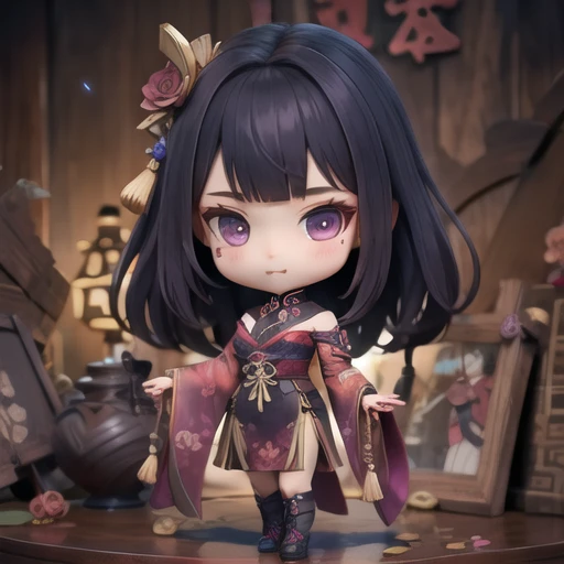 <lora:raiden_shogun-chibi1.5v2:1>1girl,chibi,chinese cheongsamï¼solo,