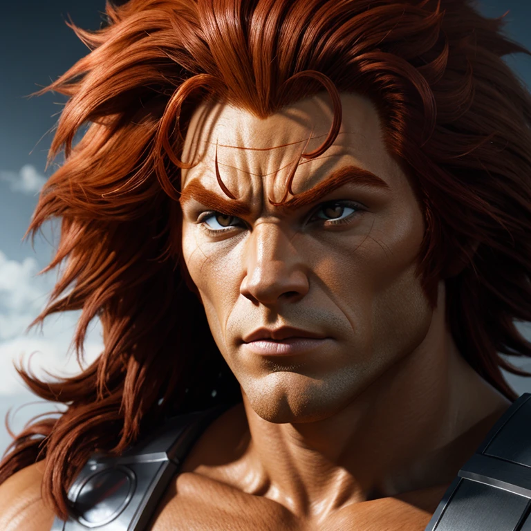 Hyperrealistic art of  <lora:Lion-O SD1.5:1.2>
liono thundercats a cartoon character with a red hair, Extremely high-resolution details, photographic, realism pushed to extreme, fine texture, incredibly lifelike