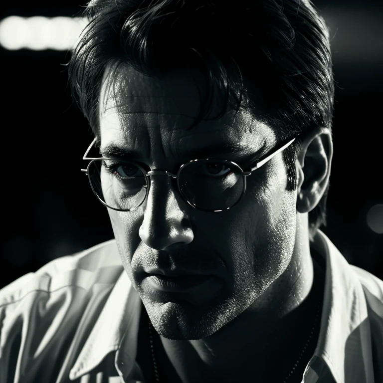 cinematic film still of <lora:Sin City style SD1.5:1.2>
a man with highlighted glowing glasse in white sin city style, shallow depth of field, vignette, highly detailed, high budget, bokeh, cinemascope, moody, epic, gorgeous, film grain, grainy