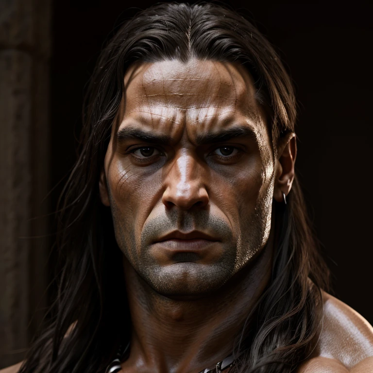 Hyperrealistic art of <lora:Conan the Barbarian SD1.5:1.2>
Conan the Barbarian a close up of a man with a serious look, Extremely high-resolution details, photographic, realism pushed to extreme, fine texture, incredibly lifelike
