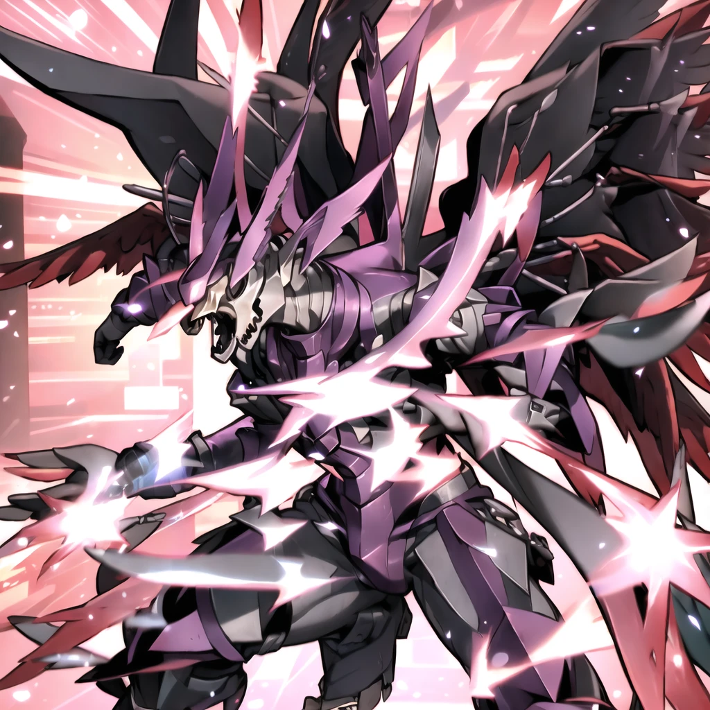 cropped,anime screencap,dexdoru,open mouth,fighting stance,wings,outdoors, <lora:DEXDORUgoramonSD15:0.9>, sfw,beautiful, masterpiece, best quality,absurderes,octane render
