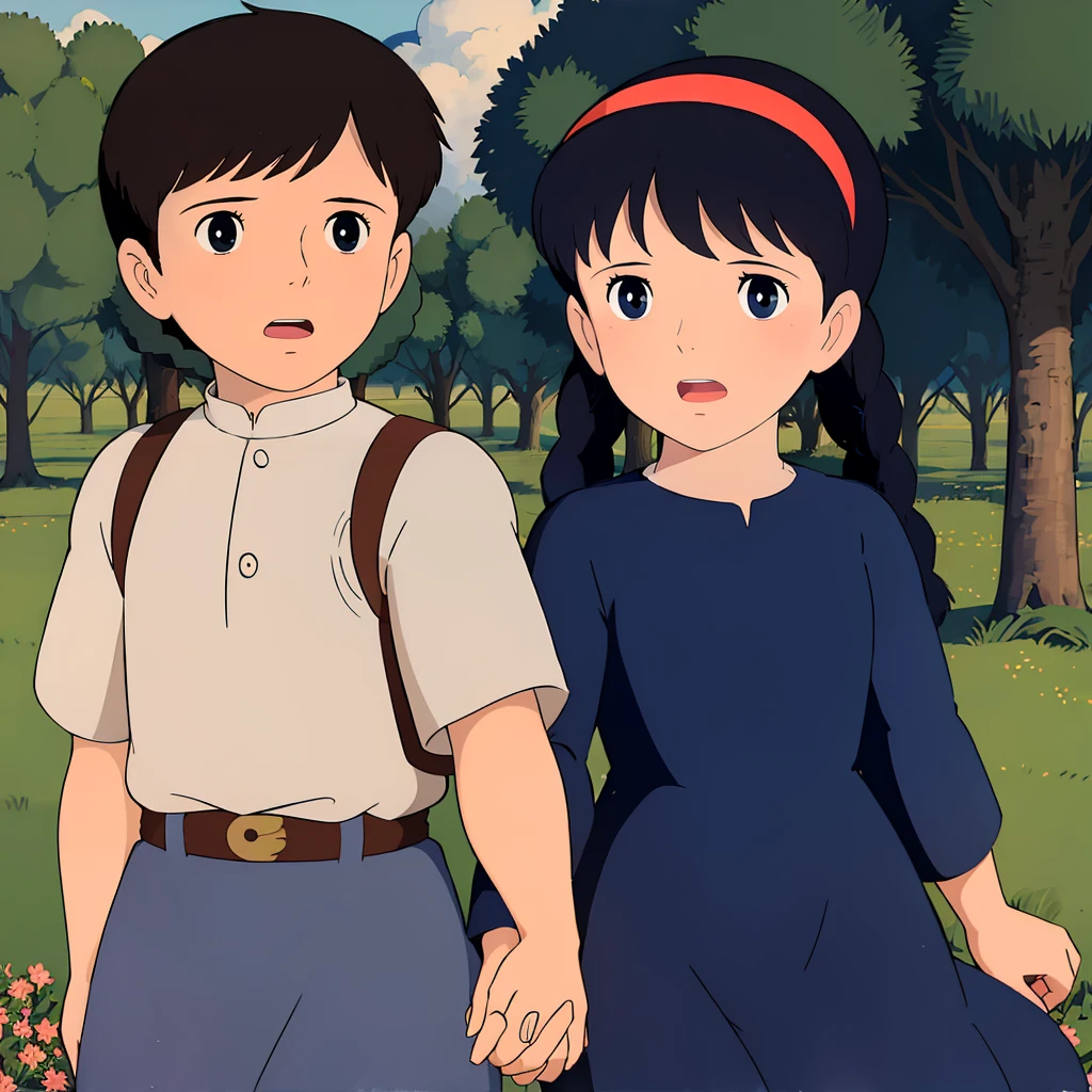 <lora:Sheeta002:0.7>,
Sheeta,1girl,
braids,hairband,
blue_dress,
(Balse:1.3),1boy,looking at viewer,open mouth,holding hand,