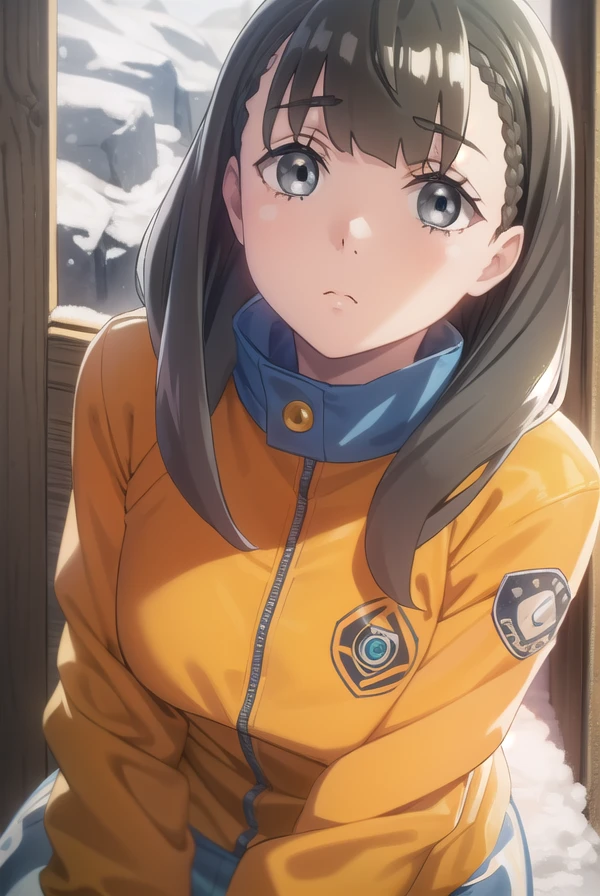 yuzukishiraishi, <lora:yuzuki shiraishi anime s1-lora-nochekaiser:1>,
yuzuki shiraishi, long hair, bangs, black hair, braid, (grey eyes:1.5),
BREAK jacket, helmet, orange jacket, orange helmet,
BREAK outdoors, snow, ice,
BREAK looking at viewer, (cowboy shot:1.5),
BREAK <lyco:GoodHands-beta2:1>, (masterpiece:1.2), best quality, high resolution, unity 8k wallpaper, (illustration:0.8), (beautiful detailed eyes:1.6), extremely detailed face, perfect lighting, extremely detailed CG, (perfect hands, perfect anatomy),