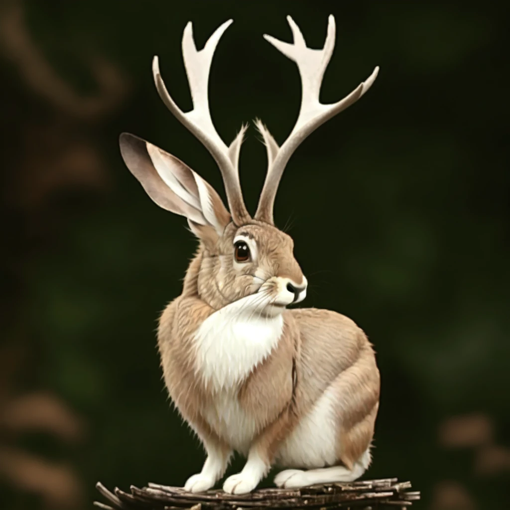 <lora:Jackalope_v1:0.5>, Jackalope, realistic, JKLP, deer