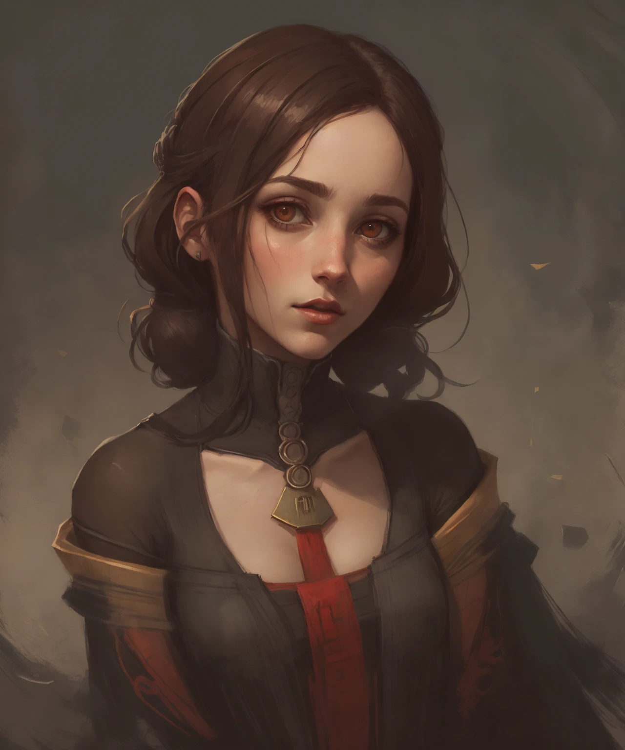 <lora:PathologicStyle:1>, portrait of a woman, pathologic style, painting