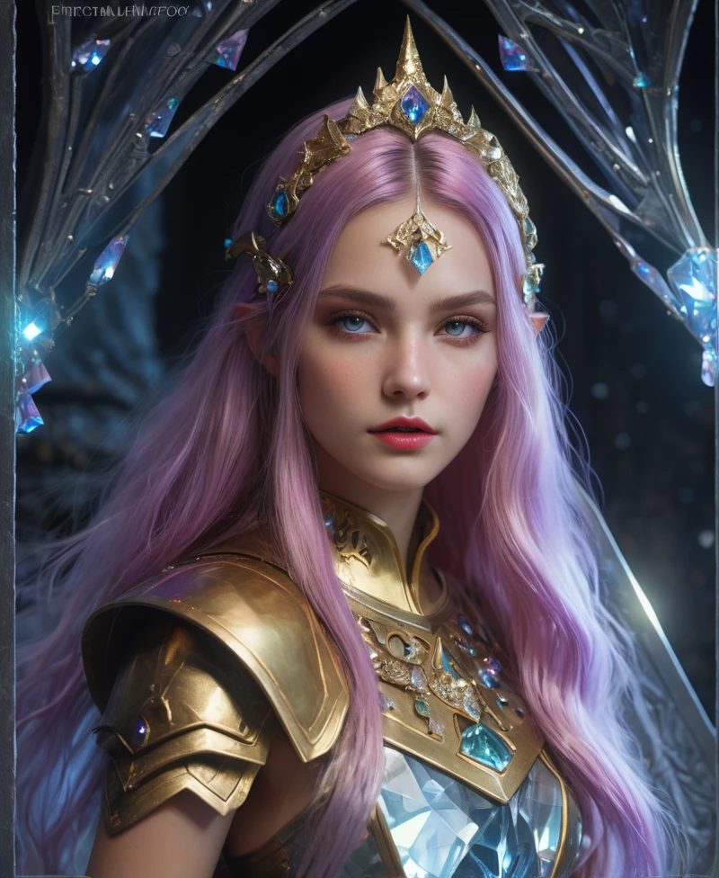 wizard, 1girl ,1980s, beauty face, armor gold, skirt red, ((realism)), extremely high quality RAW photograph, ultra detailed photograph, sharp focus, high resolution, (detailed skin:1,3),high quality, film grain, Fujifilm XT3,Highly Detailed, movie, (Cinematic Photo:1.3) of (Realistic:1.3),(Disgusting:1.3) Photorealism, (Magical Photo:1.3) of (Realistic:1.3), Crystal Core, Bejeweled, ethereal, hyper detailed fantasy character, Dreamlike, Ethereal Fantasy, Realistic, Fiction, Full-HD, HD, 8K, Soft Lighting, Beautiful Lighting,Highly Detailed,Highly Detailed,(Photorealism:1.3)