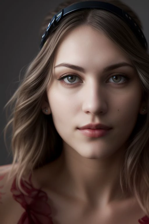 DEN_scarlet_steamgirl,
(headshot:1.2) portrait on a (plain background:1.2), (headshot:1.2), (face focus:1.1), lighting from the left, (shadows:1.2), (left side lighting:1.2), (side light:1.3), (half lit face:1.1), (strong shadows:1.2),
bokeh, f1.4, 40mm, photorealistic, raw, 8k, textured skin, skin pores, intricate details  <lora:epi_noiseoffset2:1>, epiCRealism