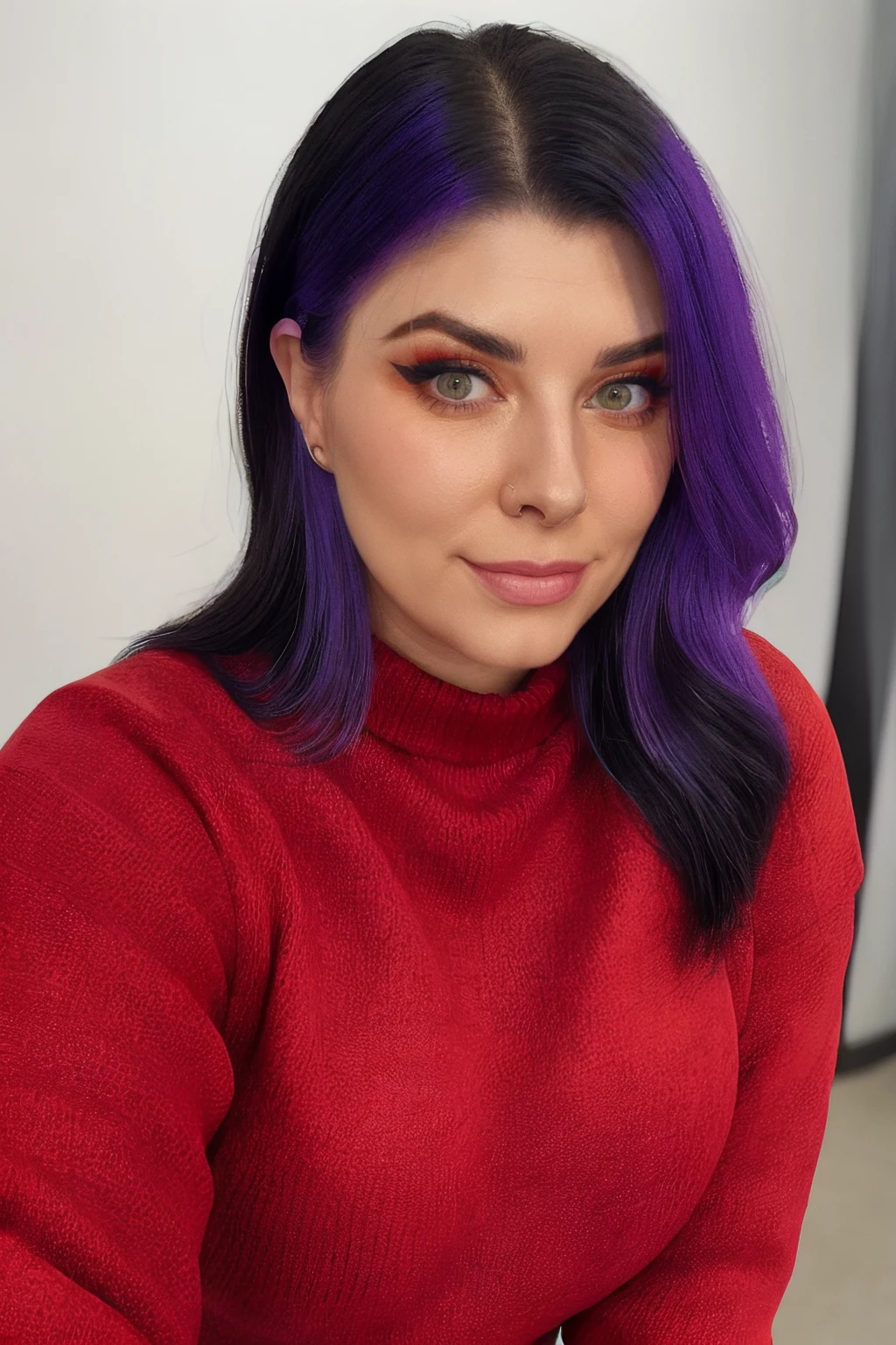 4llux, face closeup, red sweater <lora:4lluux-v2-000001:1>