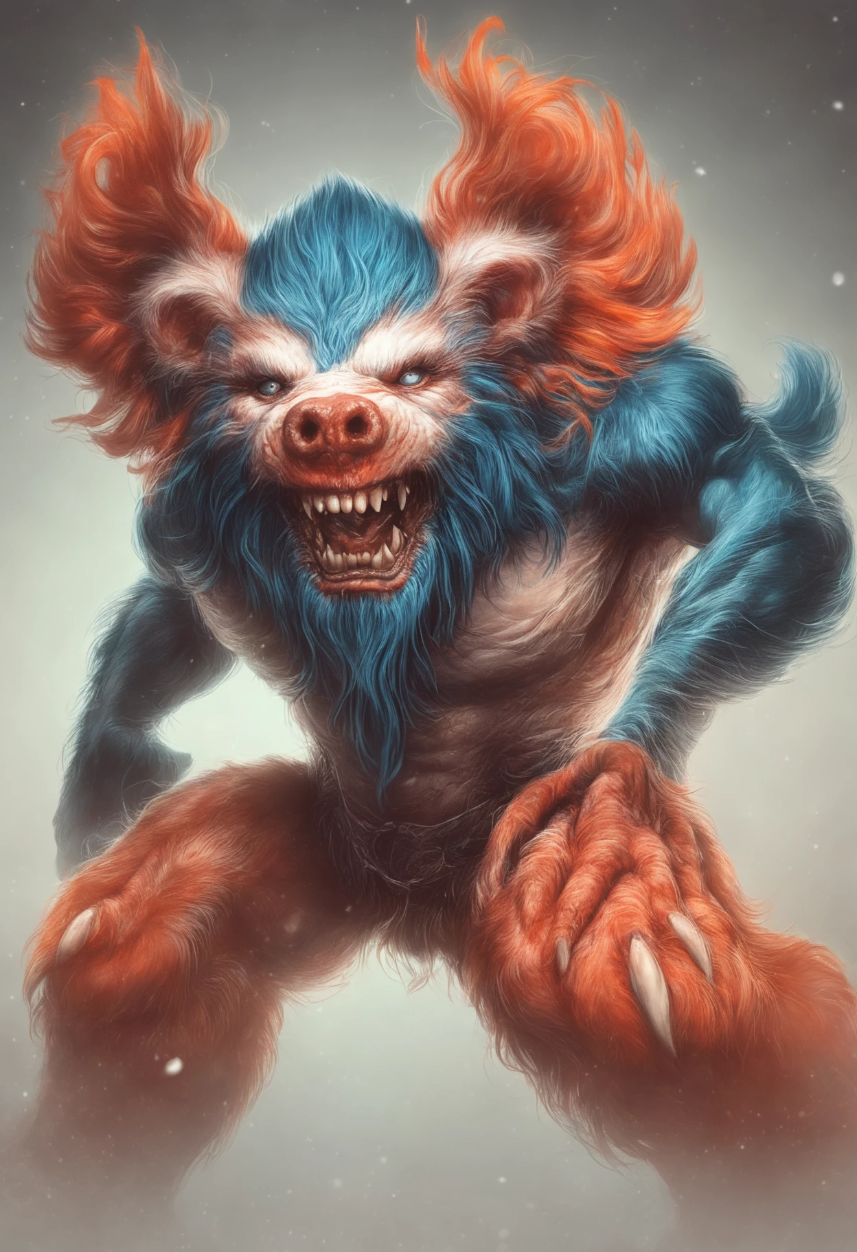 manbearpig, cinematic lighting, monster, <lora:manbearpig-10:0.8>