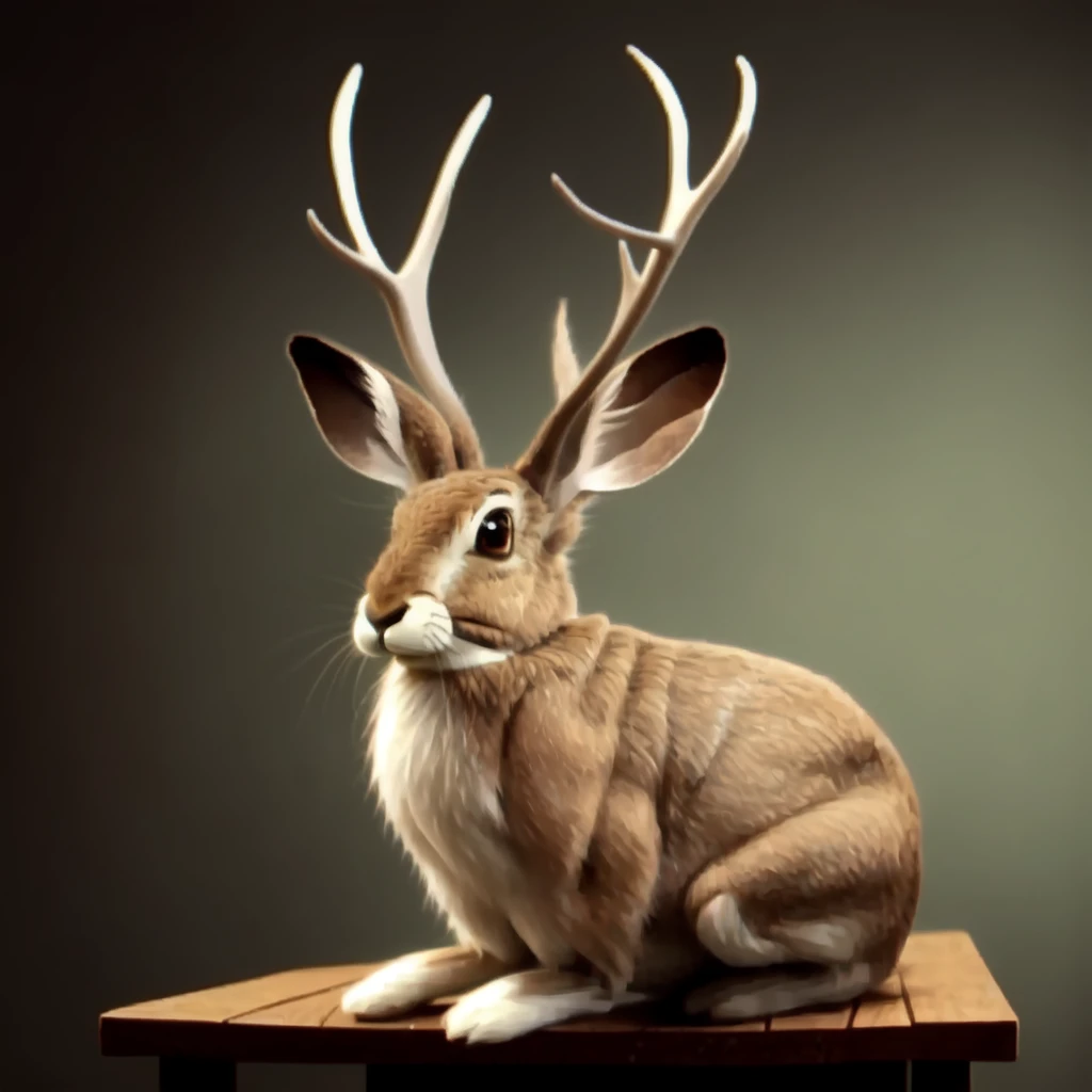 <lora:Jackalope_v1:0.5>, Jackalope, realistic, JKLP, deer