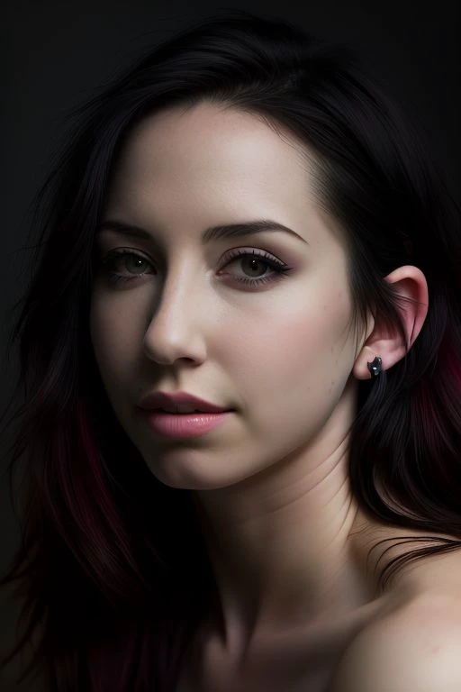 DEN_gothlet_steamgirl,
(headshot:1.2) portrait on a (plain background:1.2), (headshot:1.2), (face focus:1.1), lighting from the left, (shadows:1.2), (left side lighting:1.2), (side light:1.3), (half lit face:1.1), (strong shadows:1.2),
bokeh, f1.4, 40mm, photorealistic, raw, 8k, textured skin, skin pores, intricate details <lora:epi_noiseoffset2:1>, epiCRealism